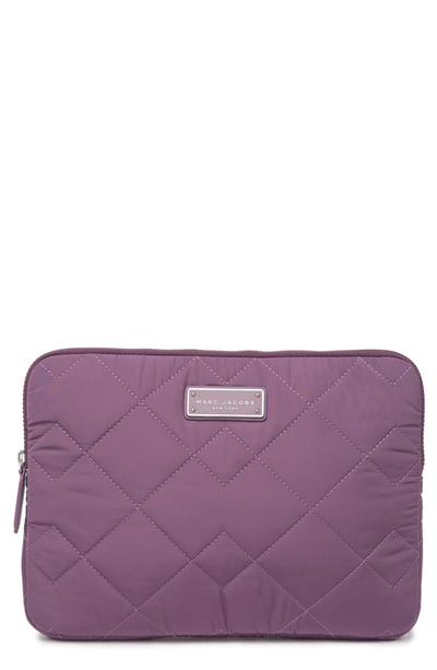 Shop Marc Jacobs Quilted 13" Laptop Case In Deep Purple