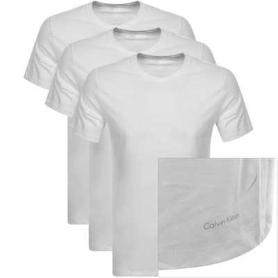 Shop Calvin Klein 3 Pack Crew Neck T Shirts White