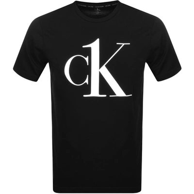 Calvin Klein Graphic-print Stretch-cotton T-shirt In Black | ModeSens