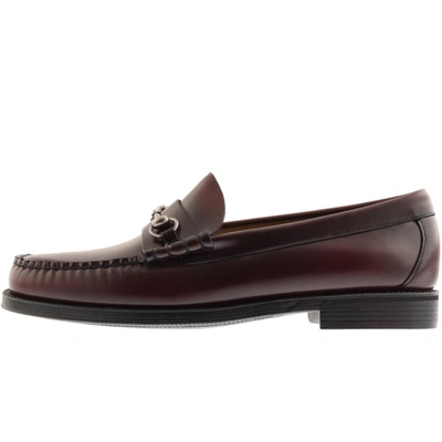 Shop Gh Bass Weejun Lincoln Leather Loafers Burgundy In Burgandy