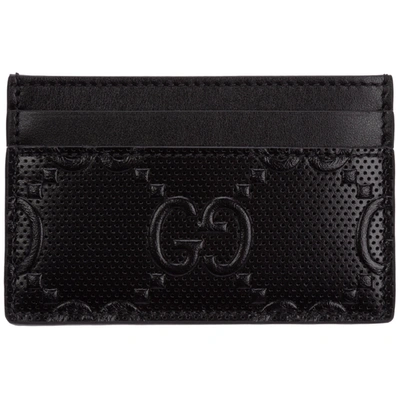 Shop Gucci Monogram Credit Card Holder In Nero