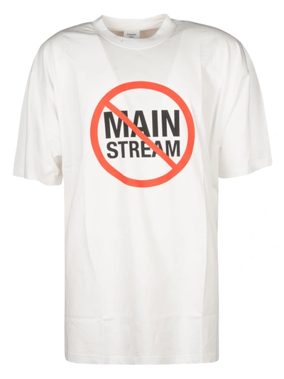 Shop Vetements No Mainstream T-shirt In White
