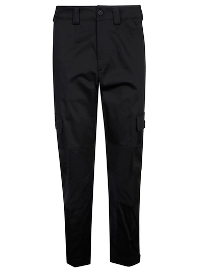 Shop Moncler Cargo Trousers In Black
