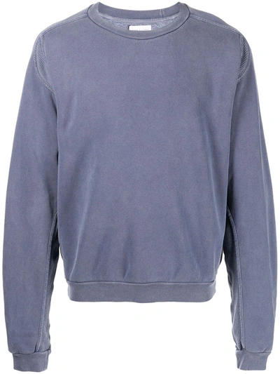 Shop John Elliott Cross Thermal Cotton Sweatshirt In Purple