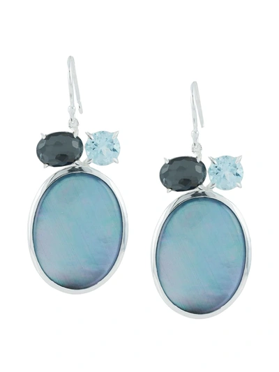 Shop Ippolita Luce 3-stone Drop Earrings In Blue