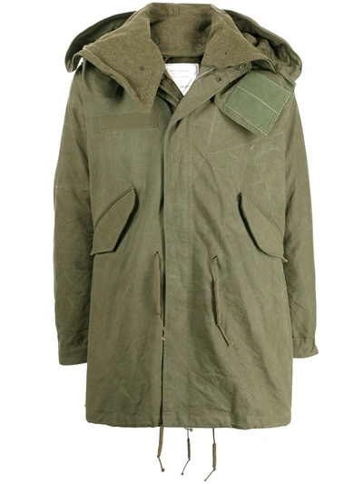Shop Readymade Hooded Fishtail Parka In Green