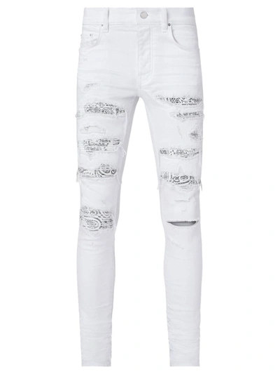 Shop Amiri Bandana Thrasher Jeans White