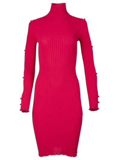 Shop Bottega Veneta Lightweight Rib Knit Dancer Dress Lollipop In Red