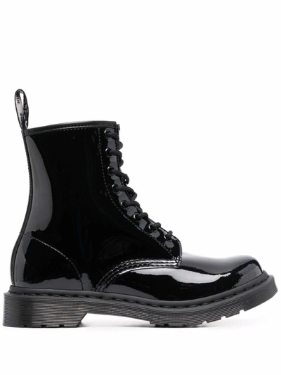 Shop Dr. Martens' High-shine Ankle Boots In Black