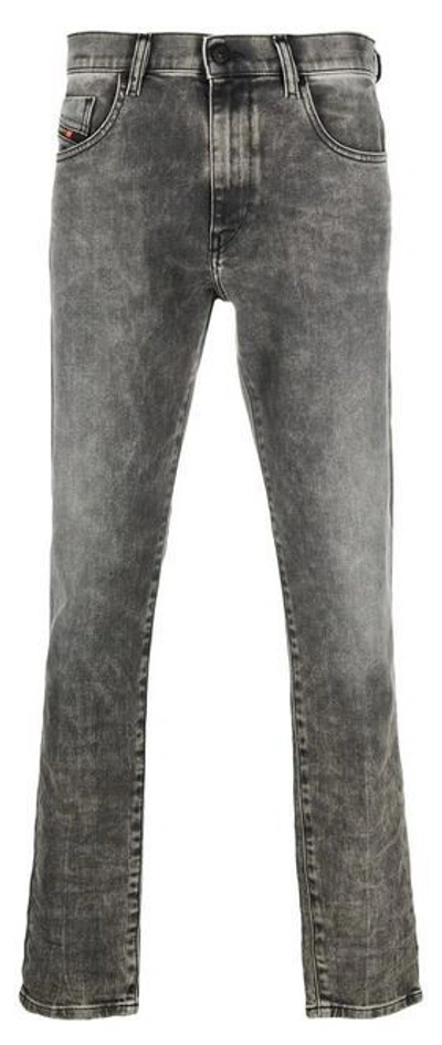 Shop Diesel Grey Slim-fit Jeans