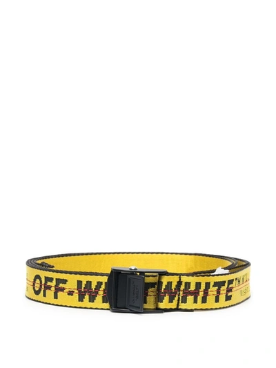 Shop Off-white Iconic Industrial Belt Yellow And Black In Gold
