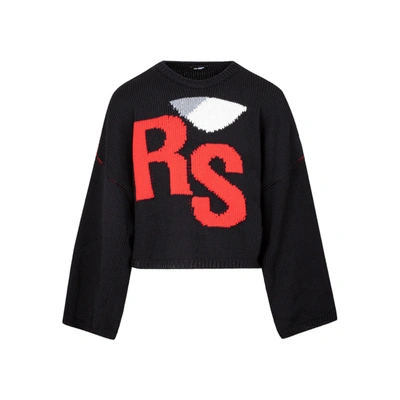 Shop Raf Simons Cropped Sweater In Black