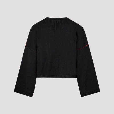 Shop Raf Simons Cropped Sweater In Black