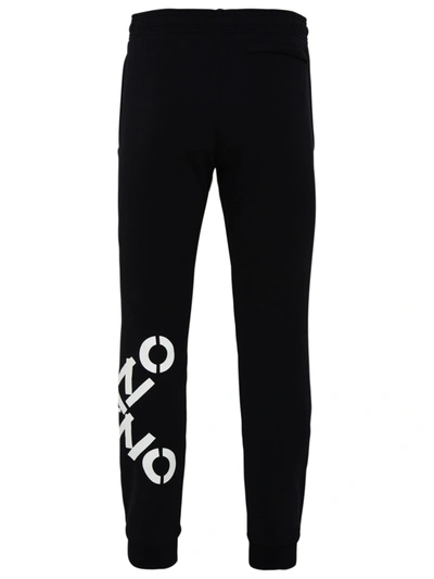 Shop Kenzo Black Cotton Blend  Sport Pants