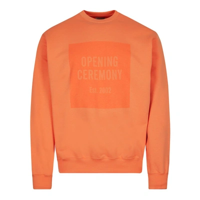 Shop Opening Ceremony Box Logo Sweatshirt In Orange