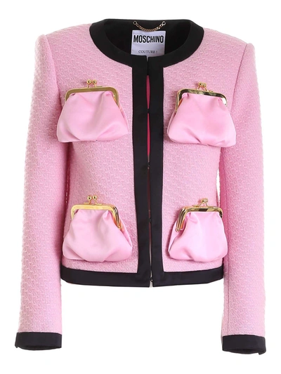 Shop Moschino Archive Purses Jacket In Pink And Black