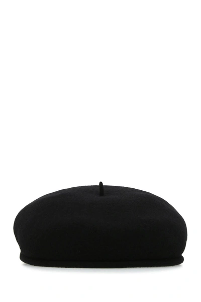 Shop Marine Serre Black Wool Flat Cap  Black  Donna L