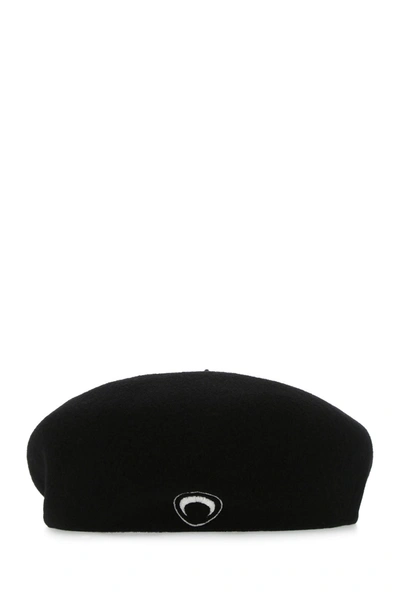 Shop Marine Serre Black Wool Flat Cap  Black  Donna L