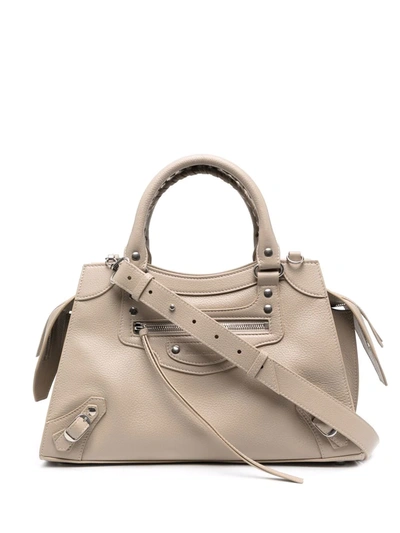 Shop Balenciaga Neo Classic City Tote Bag In Nude