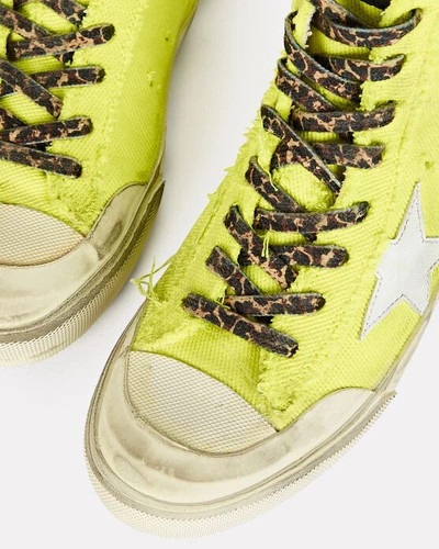 Shop Golden Goose Francy Canvas High-top Sneakers In Yellow