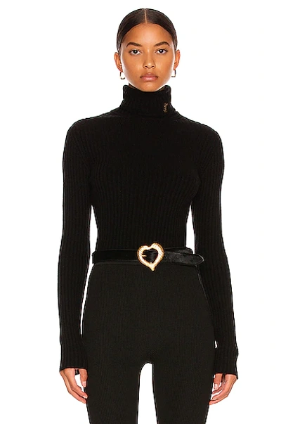 Shop Saint Laurent Turtleneck Sweater In Noir