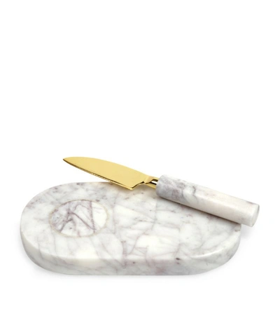 Shop Soho Home Small Marble Jermyn Cutting Board In White