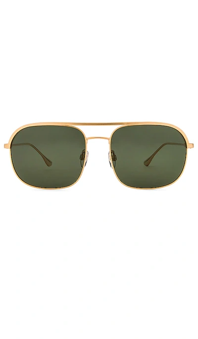 Shop Anine Bing Highland Sunglasses In 金色