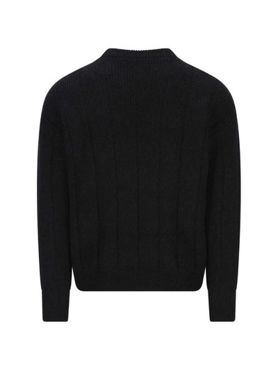 Shop Saint Laurent Men's Black Cotton Sweater In Pattern
