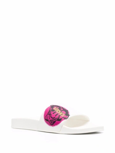 Shop Versace Women's White Rubber Sandals