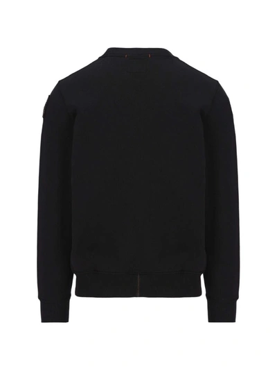 Shop Parajumpers Men's Black Cotton Sweatshirt