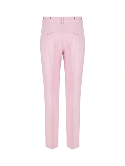 Shop Burberry Women's Pink Cotton Pants