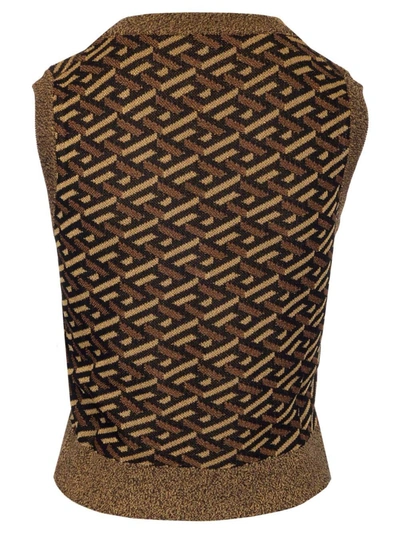 Shop Versace Women's Brown Viscose Sweater