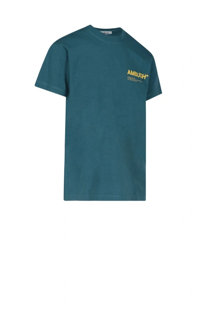 Shop Ambush Men's Blue Cotton T-shirt