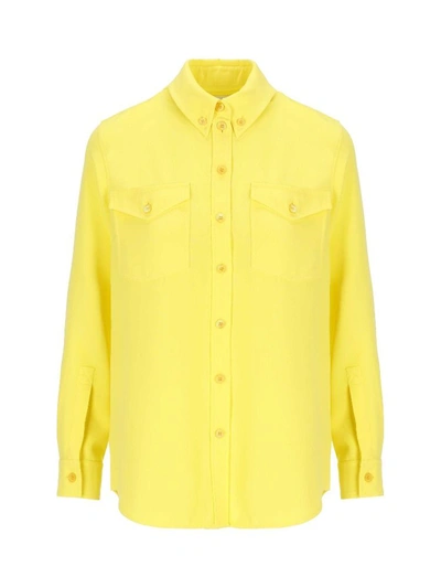 Shop Burberry Women's Yellow Polyester Shirt