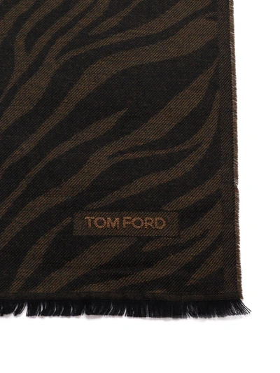 Shop Tom Ford Men's Green Other Materials Scarf