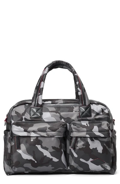 Shop Mz Wallace Bleecker Travel Nylon Duffle Bag In Medium Gray