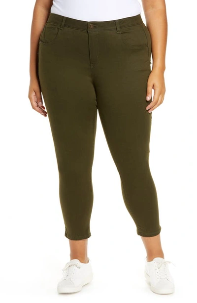 Shop Wit & Wisdom 'ab'solution High Waist Ankle Skinny Pants In Duffle Green