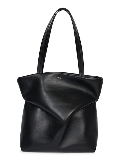 Shop Chloé Women's Judy Leather Tote Bag In Black