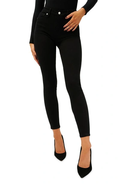 Good American Good Legs Coated Skinny Stretch Jeans In Black | ModeSens