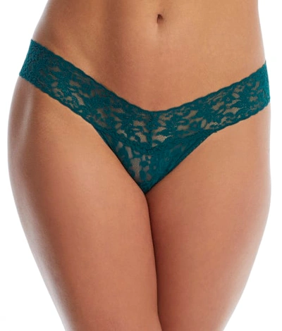 Shop Hanky Panky Signature Lace Low Rise Thong In Agave Green