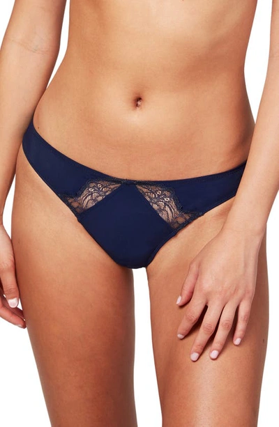 Shop Liberte Crosby Lace Cheeky Panties In Midnight