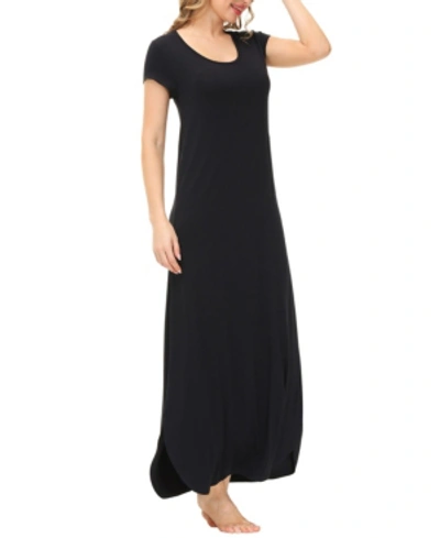 Shop Ink+ivy Women's Shirttail Dress With Side Seam Pockets In Jet Black