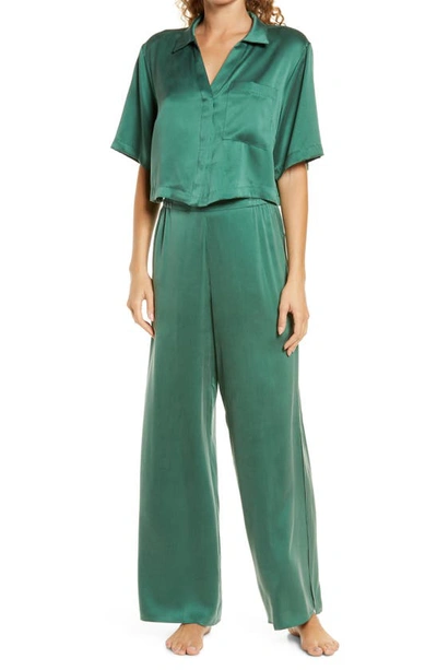 Shop Lunya Washable Silk Pajamas In Opulent Green