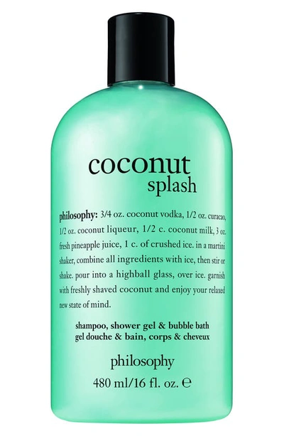 Shop Philosophy Coconut Splash Shampoo, Shower Gel & Bubble Bath, 16 oz