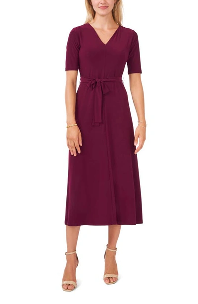 Shop Chaus Lisa Tie Waist Dress In Mulberry