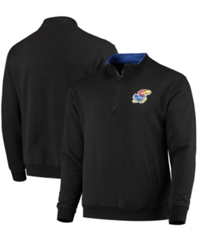 Colosseum Men's Black Kansas Jayhawks Tortugas Logo Quarter-zip Jacket In Black