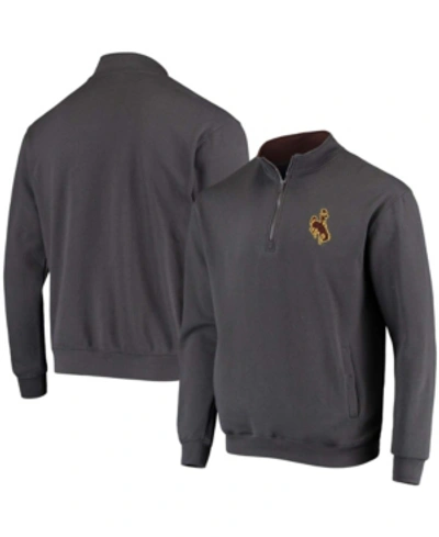 Colosseum Men's Charcoal Wyoming Cowboys Tortugas Logo Quarter-zip Jacket In Charcoal