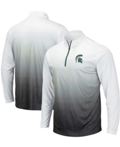 Colosseum Men's Gray Michigan State Spartans Magic Team Logo Quarter-zip Jacket In Gray