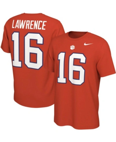 Shop Nike Men's Trevor Lawrence Orange Clemson Tigers Alumni Name Number T-shirt