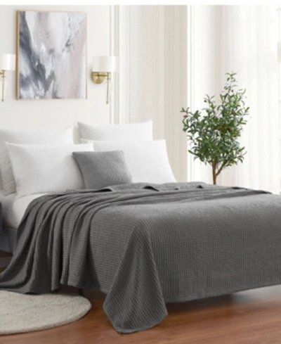 Shop Sweet Home Collection Waffle Weave Blanket, Full Queen In Gray